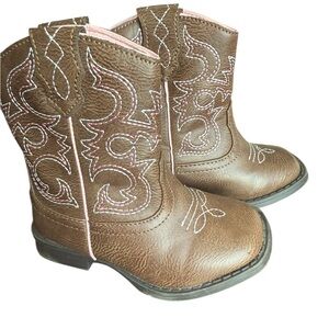 Wonder Nation Toddler Brown Cowgirl Boots Size 7